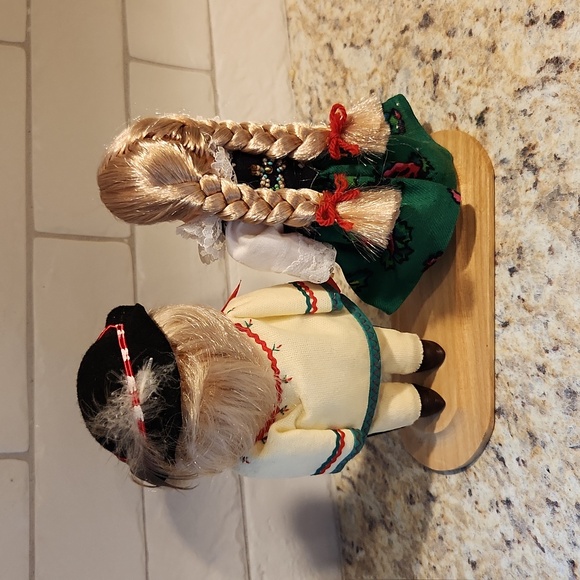 Vintage Lalka w Stroju Polish Dolls with Stand - Picture 4 of 8